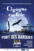 Cigogne en fete affiche